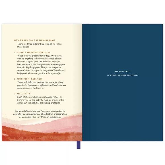 Guided Journal Softcover Sewn Moments of Gratitude - Green Inspired - Picture 2 of 5